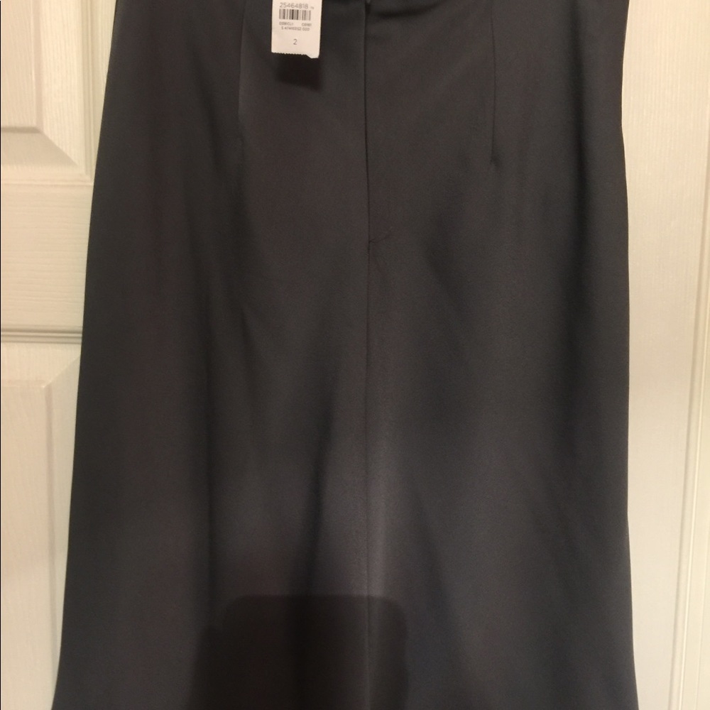 Loft gray satin skirt
